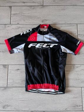 Felt Bicycles Black & Red Cycling Jersey / Men’s Medium